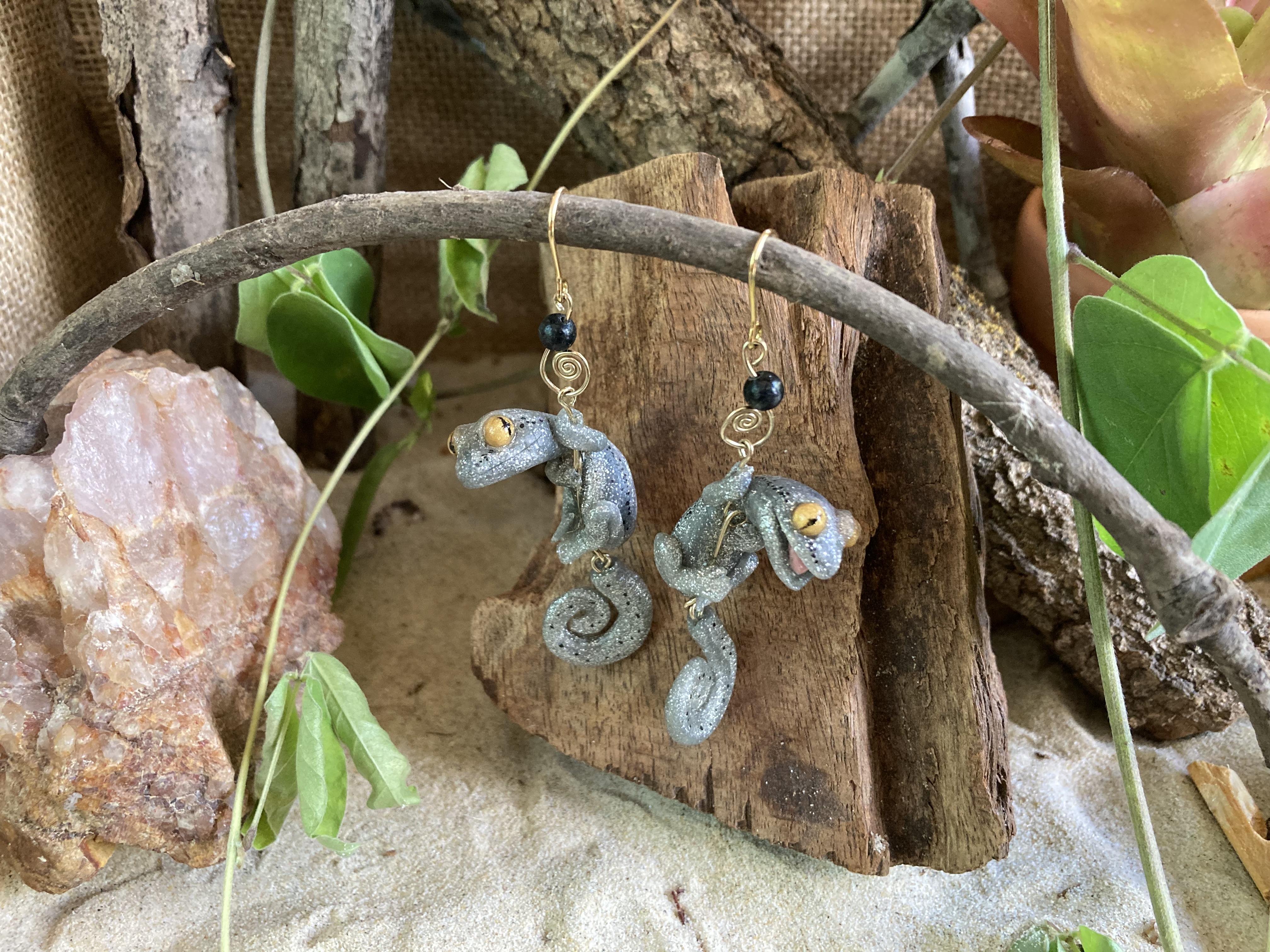 Giant Tree Gecko Earrings