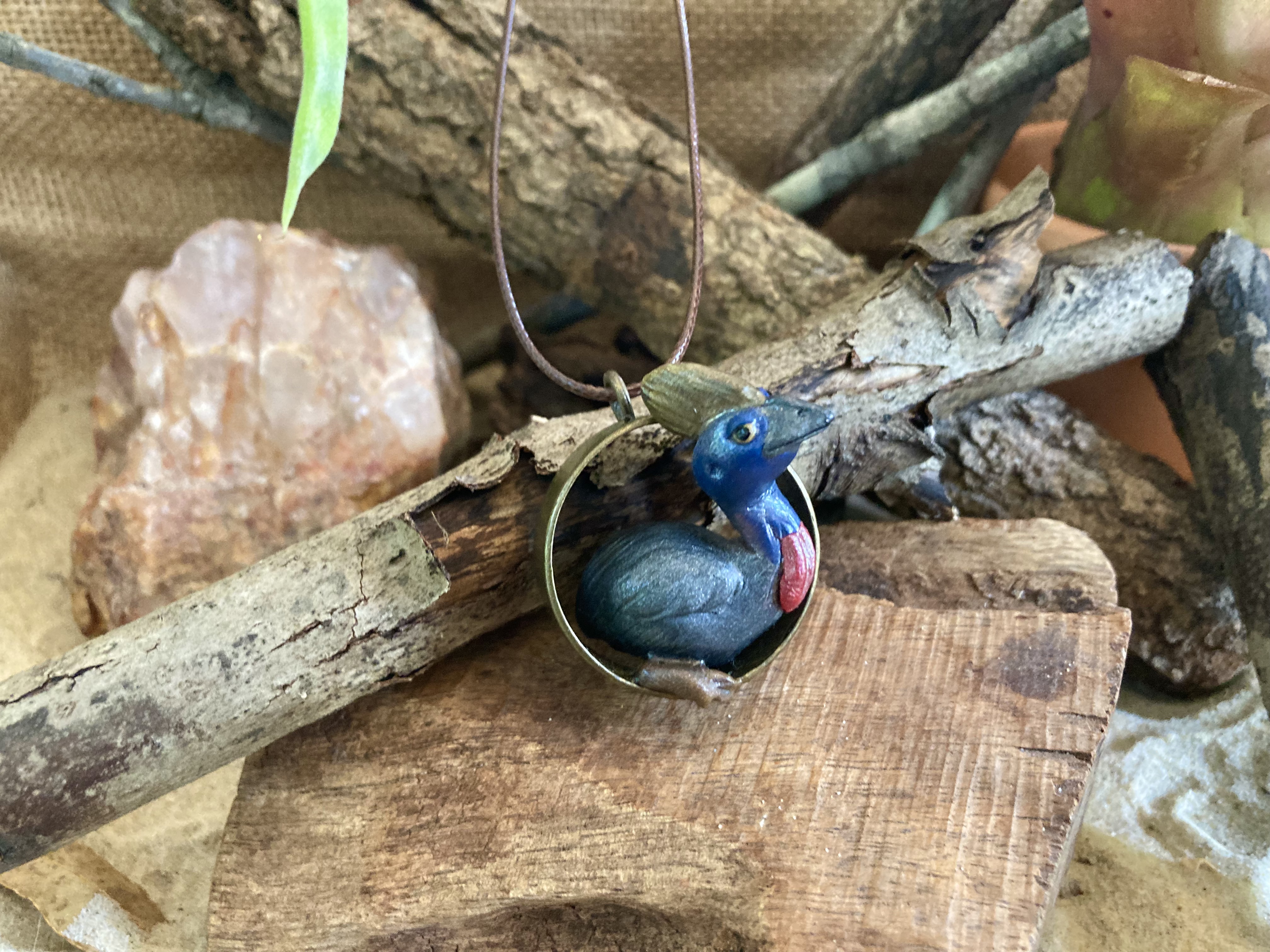 Cassowary Pendant Necklace