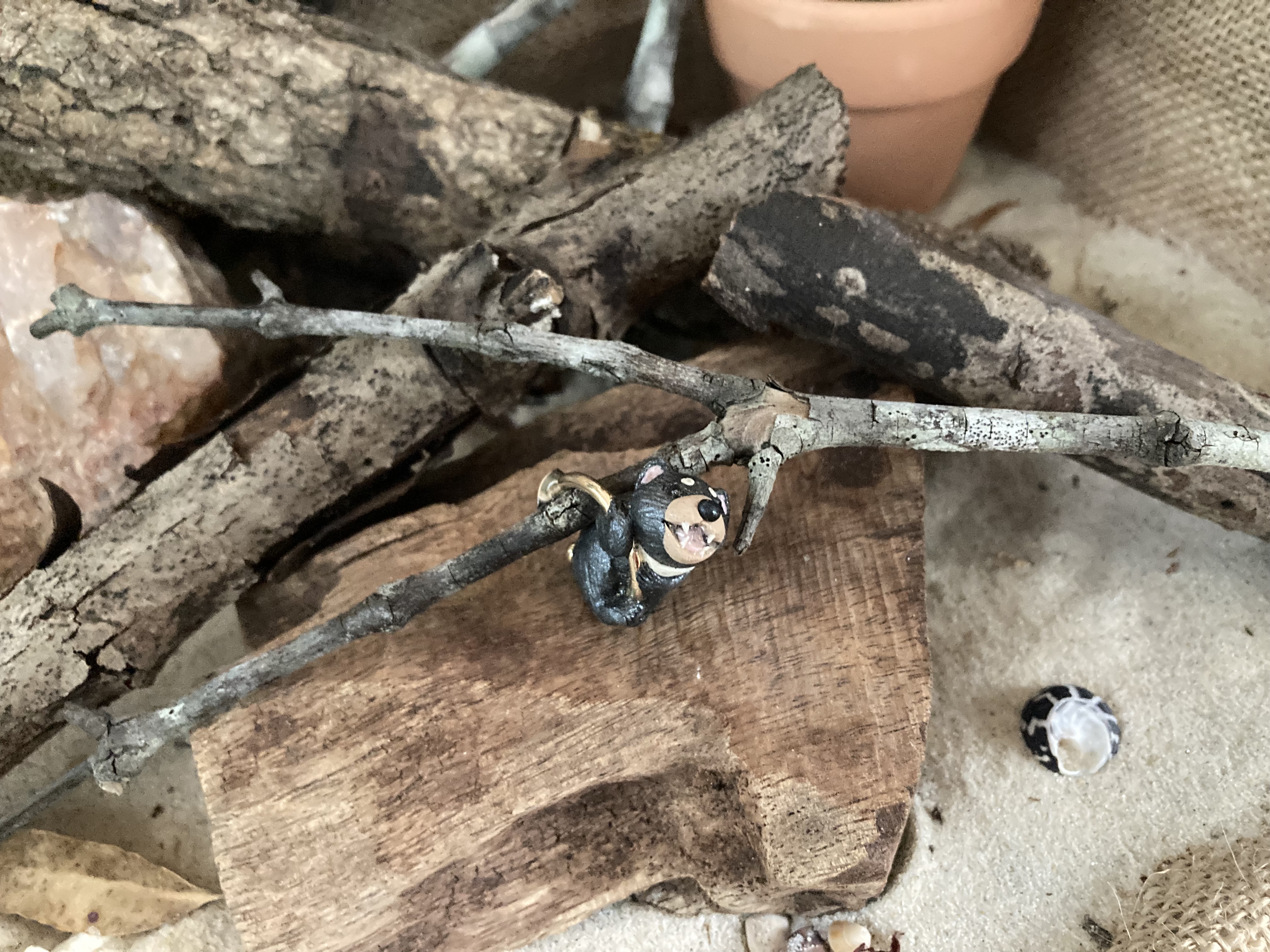 Tasmanian Devil Hoop Earring