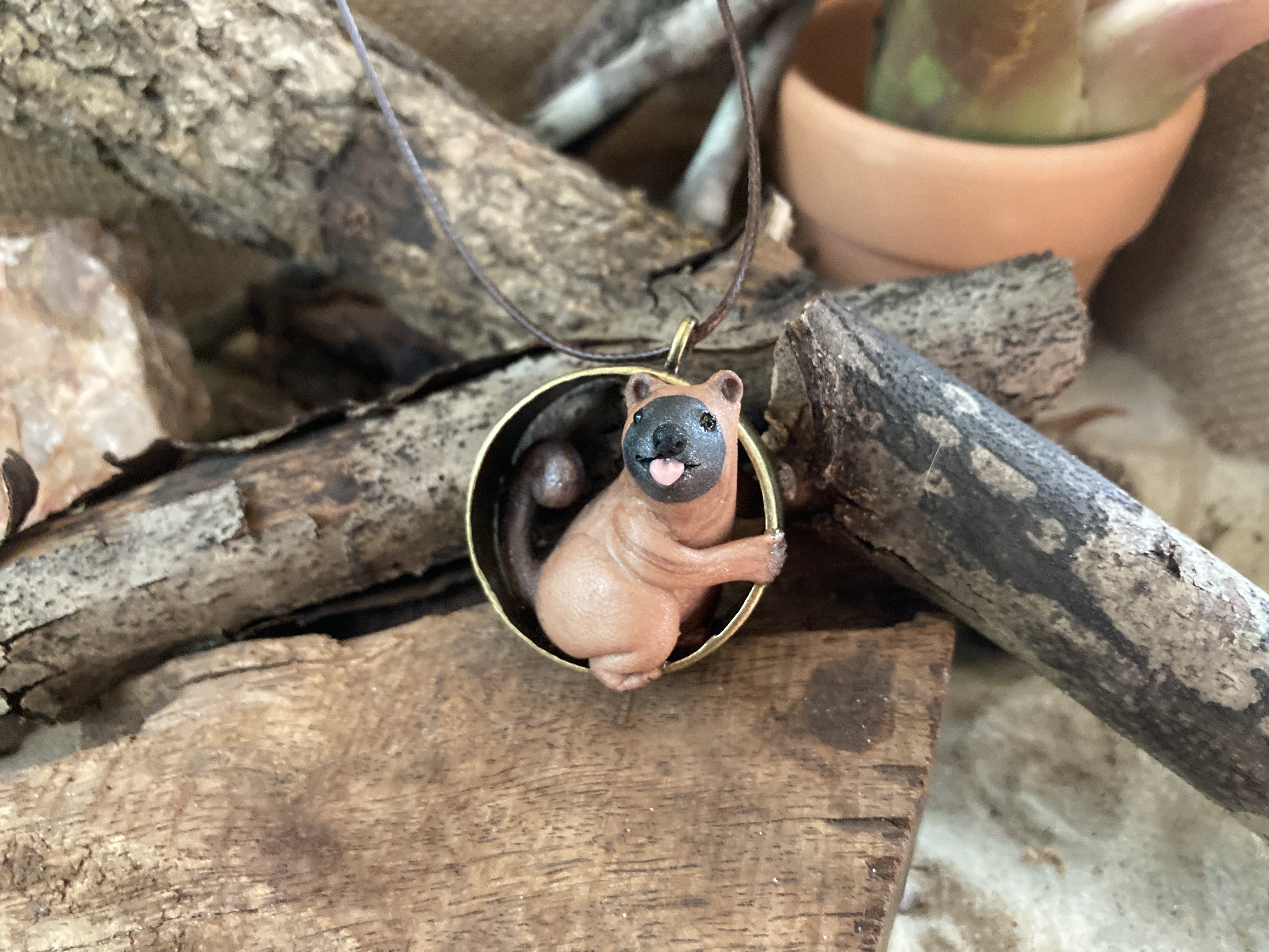 Lumholtz's Tree Kangaroo Pendant Necklace