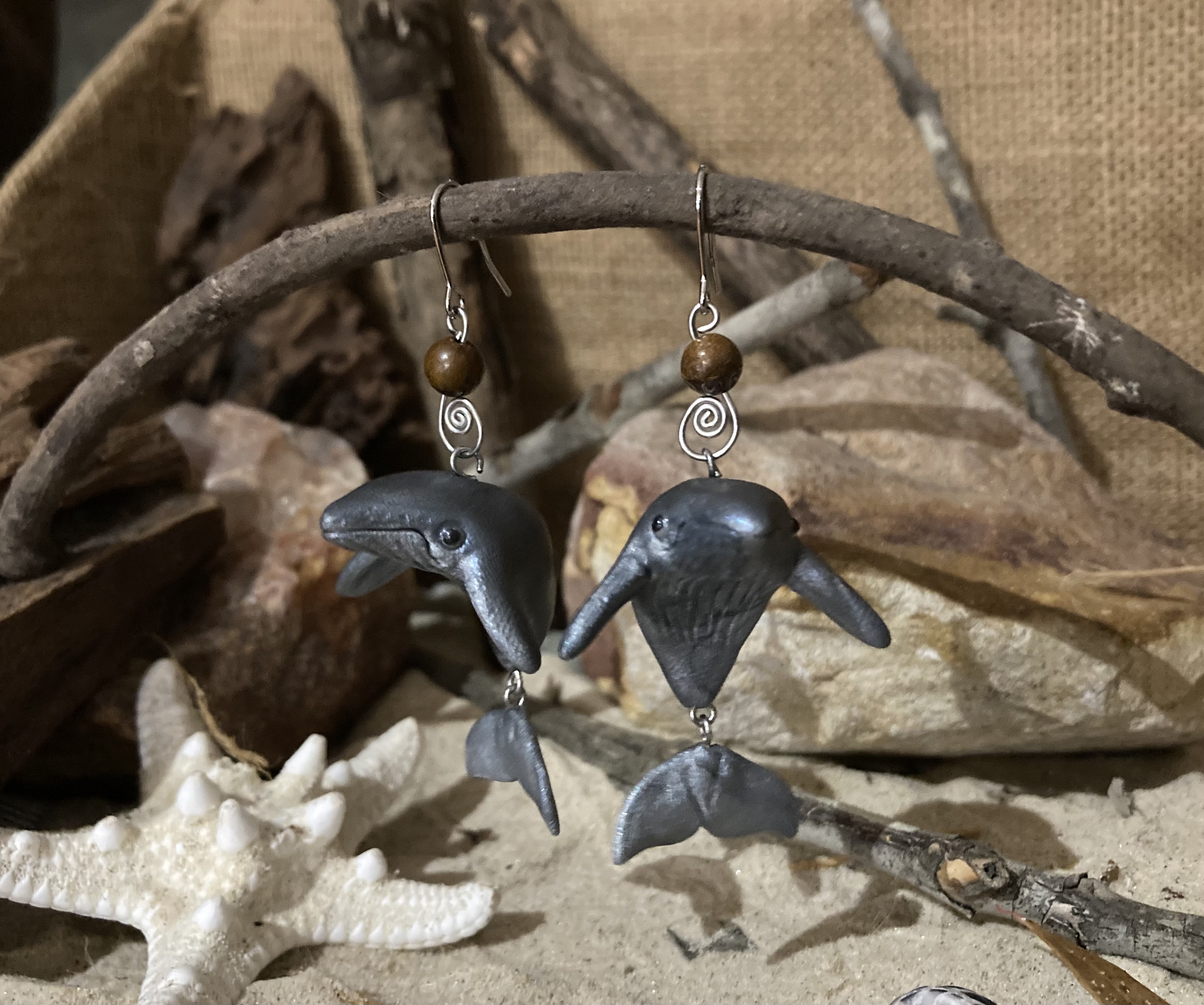 Humpback Whale Earrings