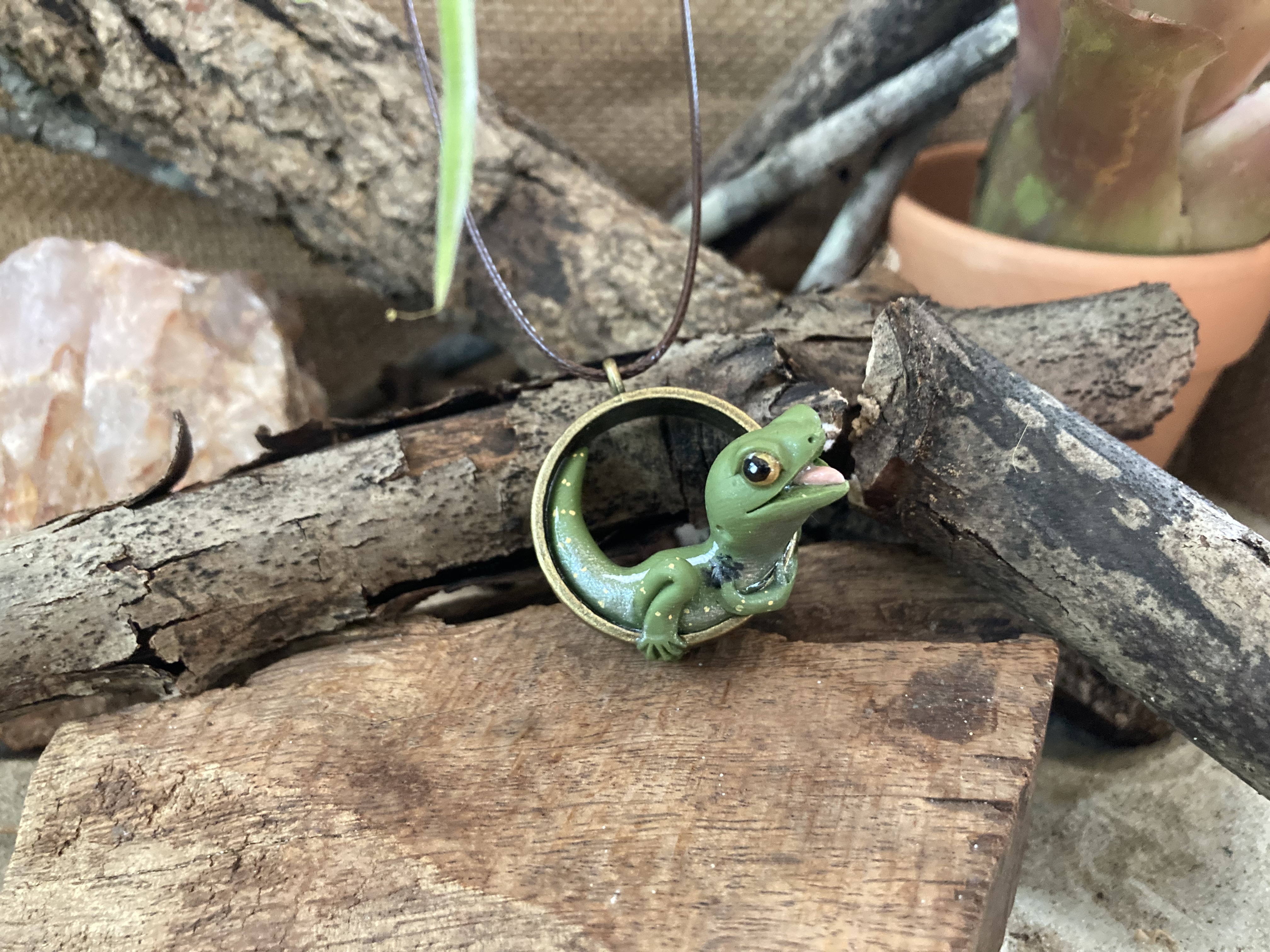 Two Lined Dragon Pendant Necklace