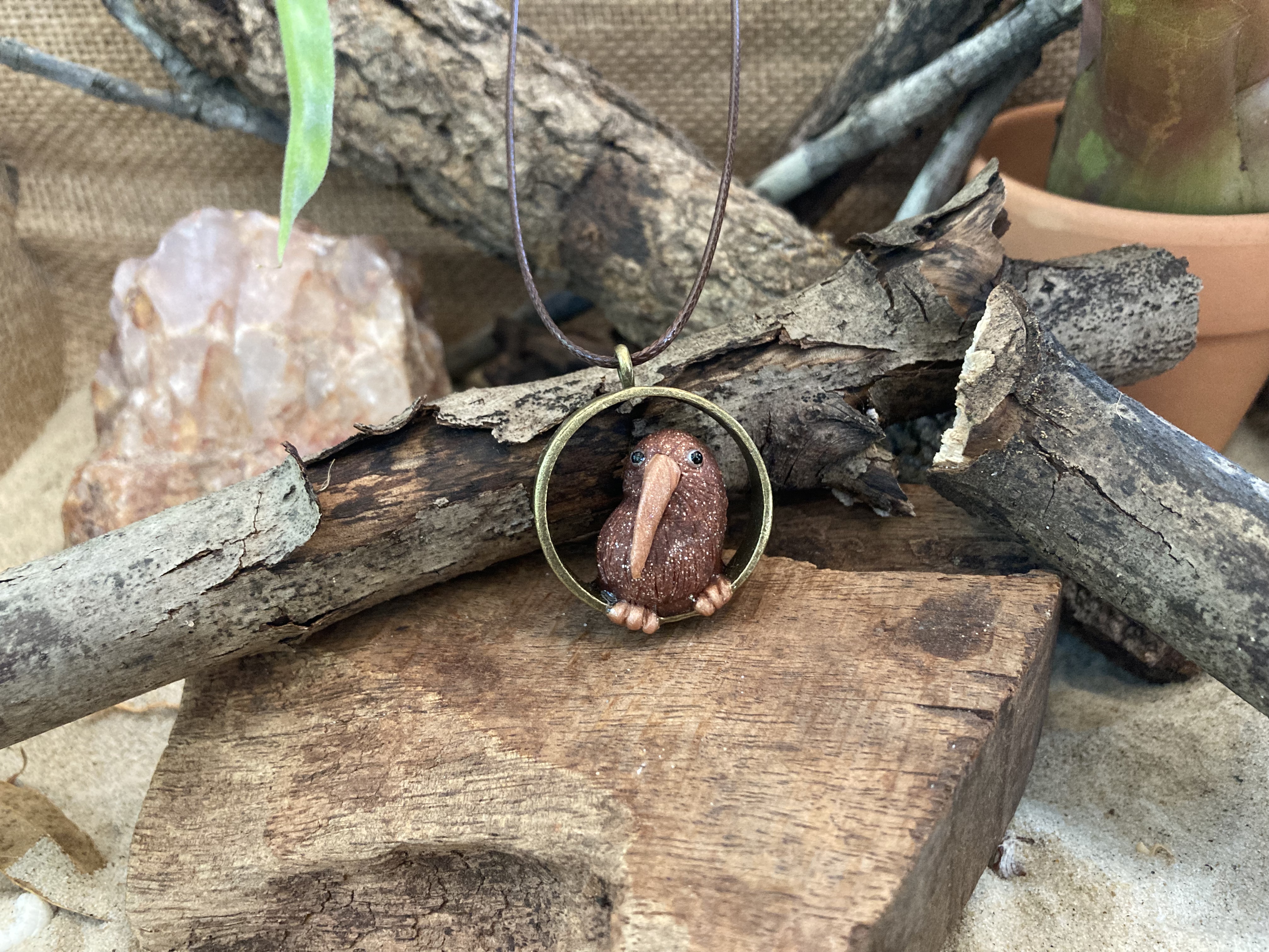 Kiwi Pendant Necklace