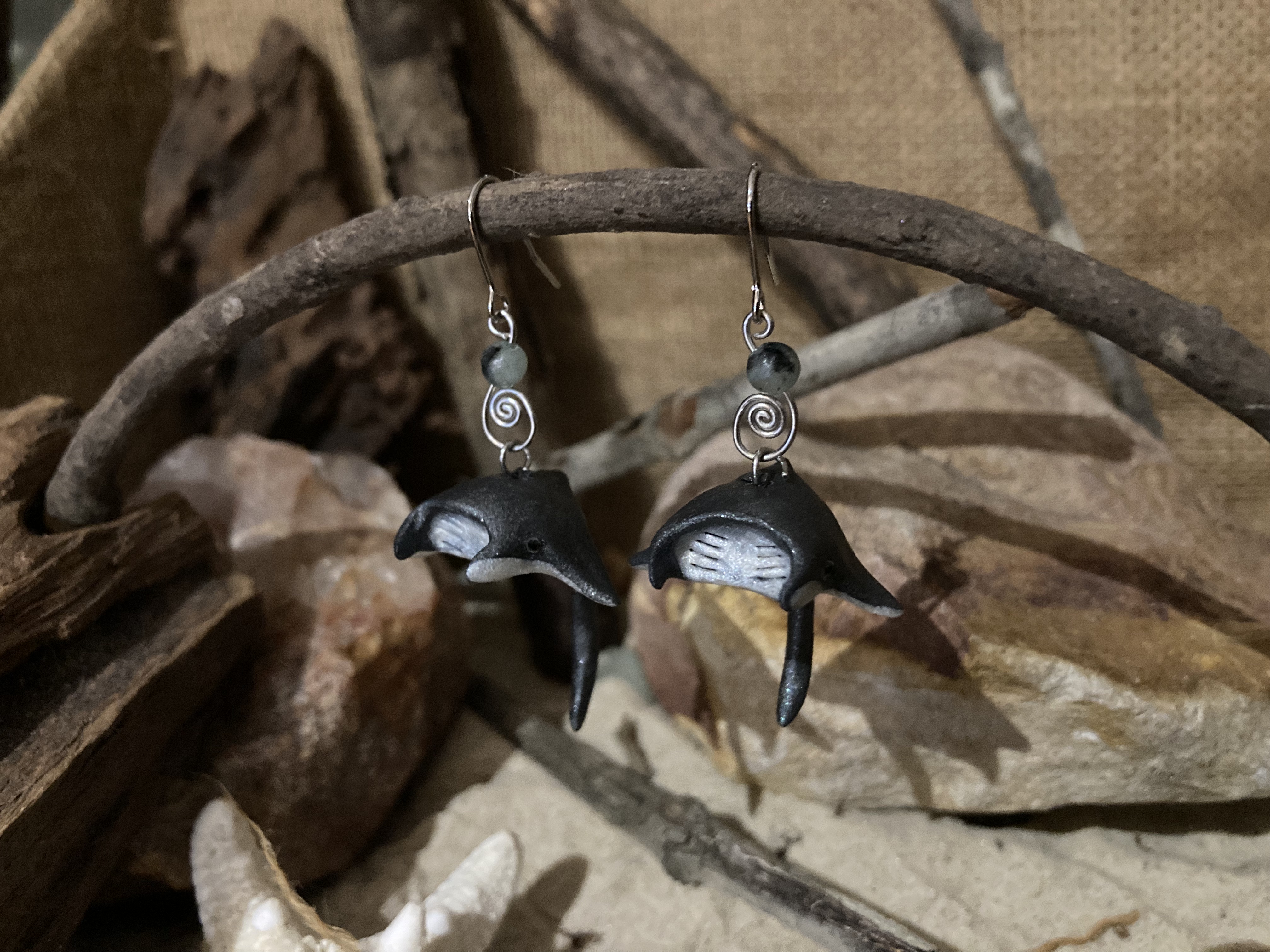 Manta Ray Earrings