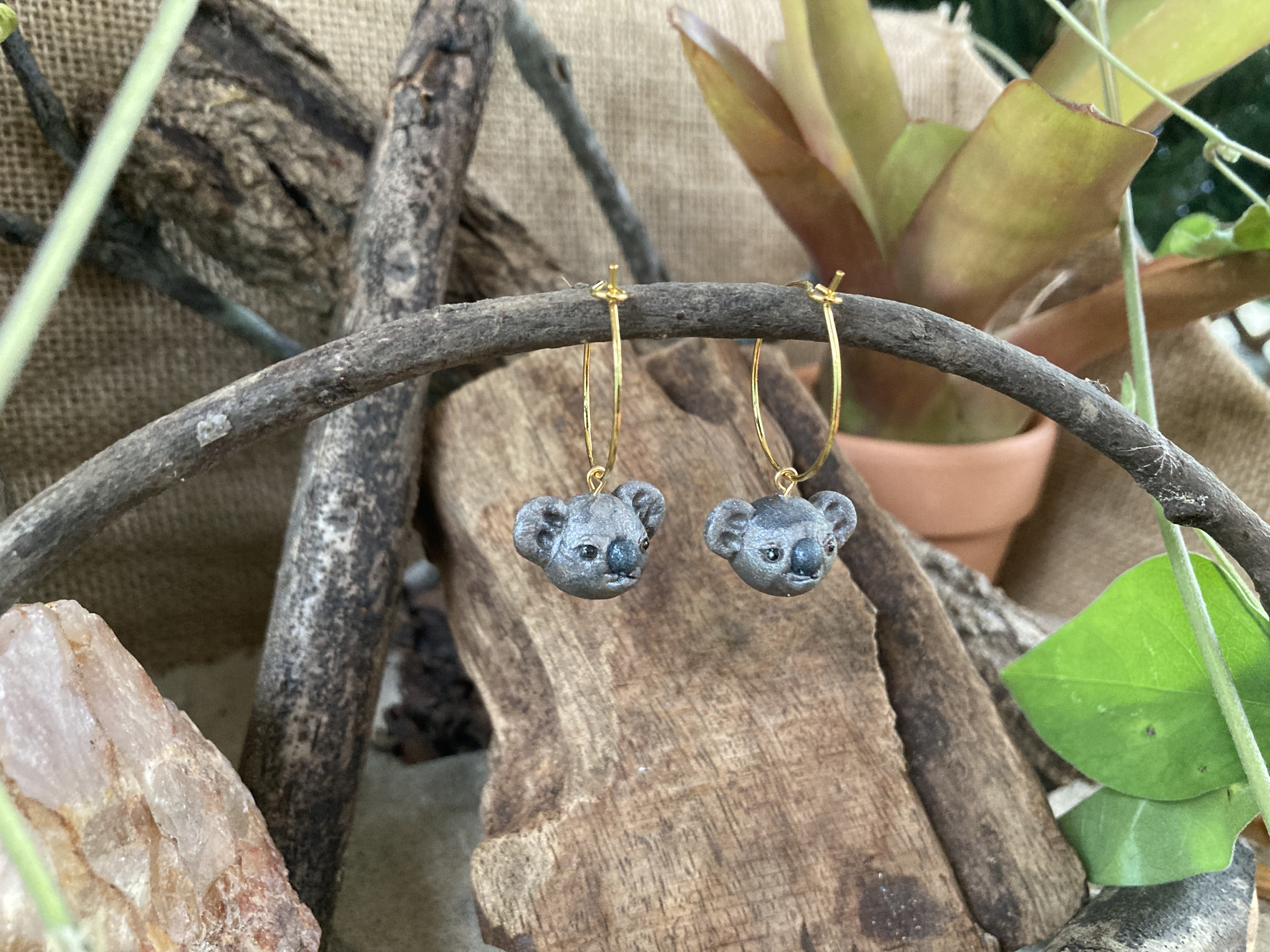 Koala Hoop Earrings