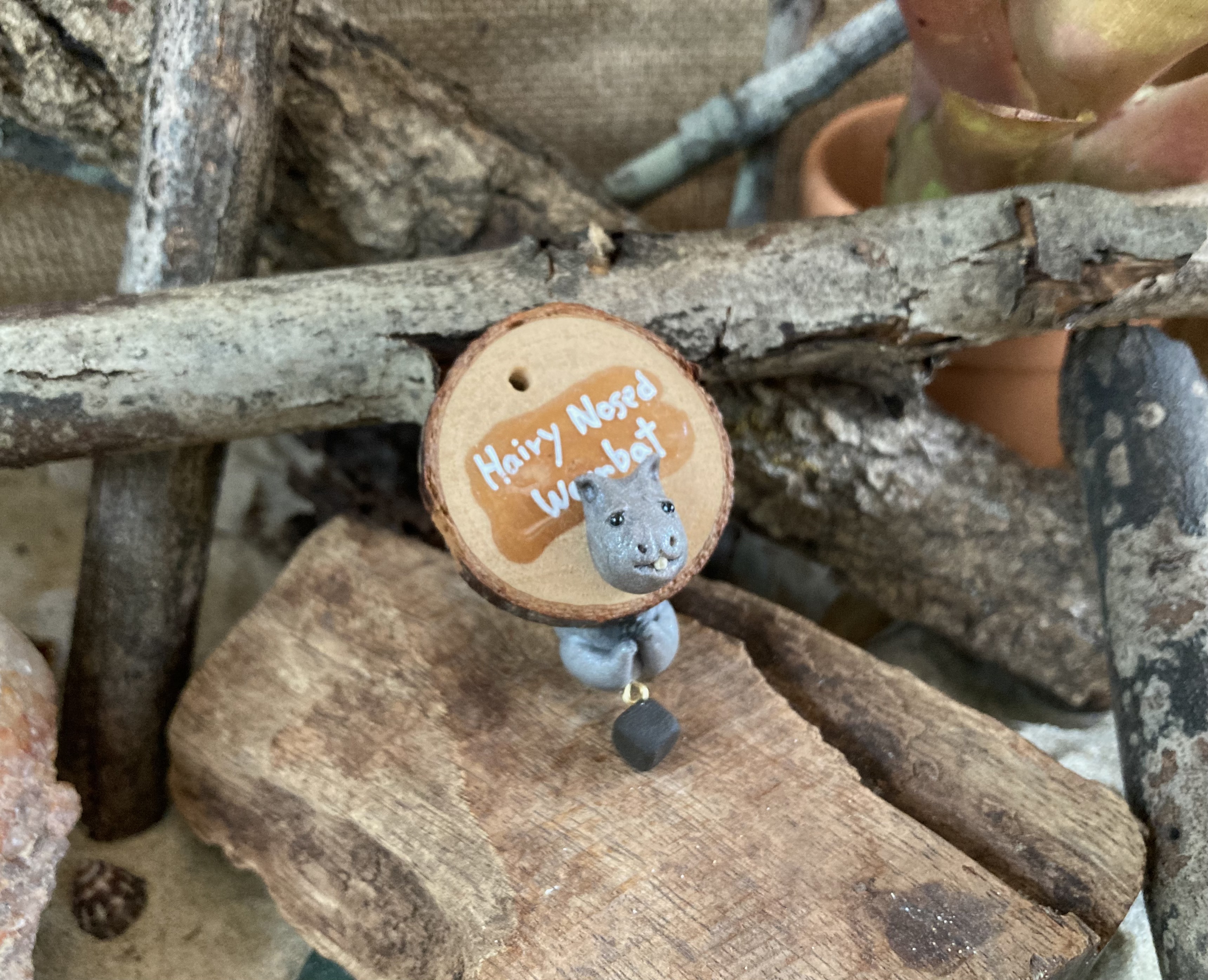 Hairy Nosed Wombat Head Stud and Body Catch