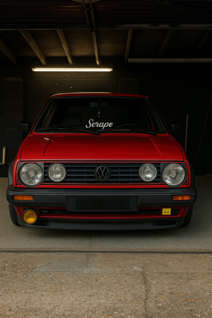 Scrape vinyl window sticker