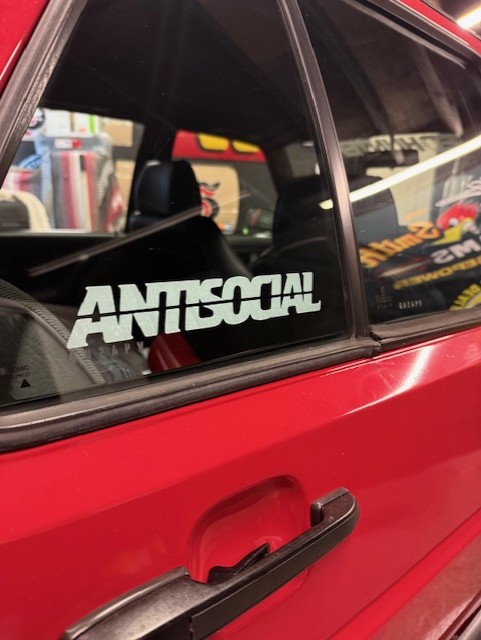 Anti Social Vinyl Sticker