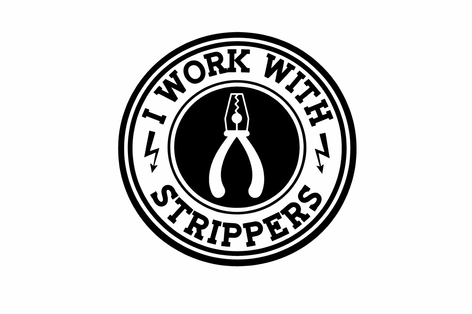 I Work With Strippers Vinyl Sticker