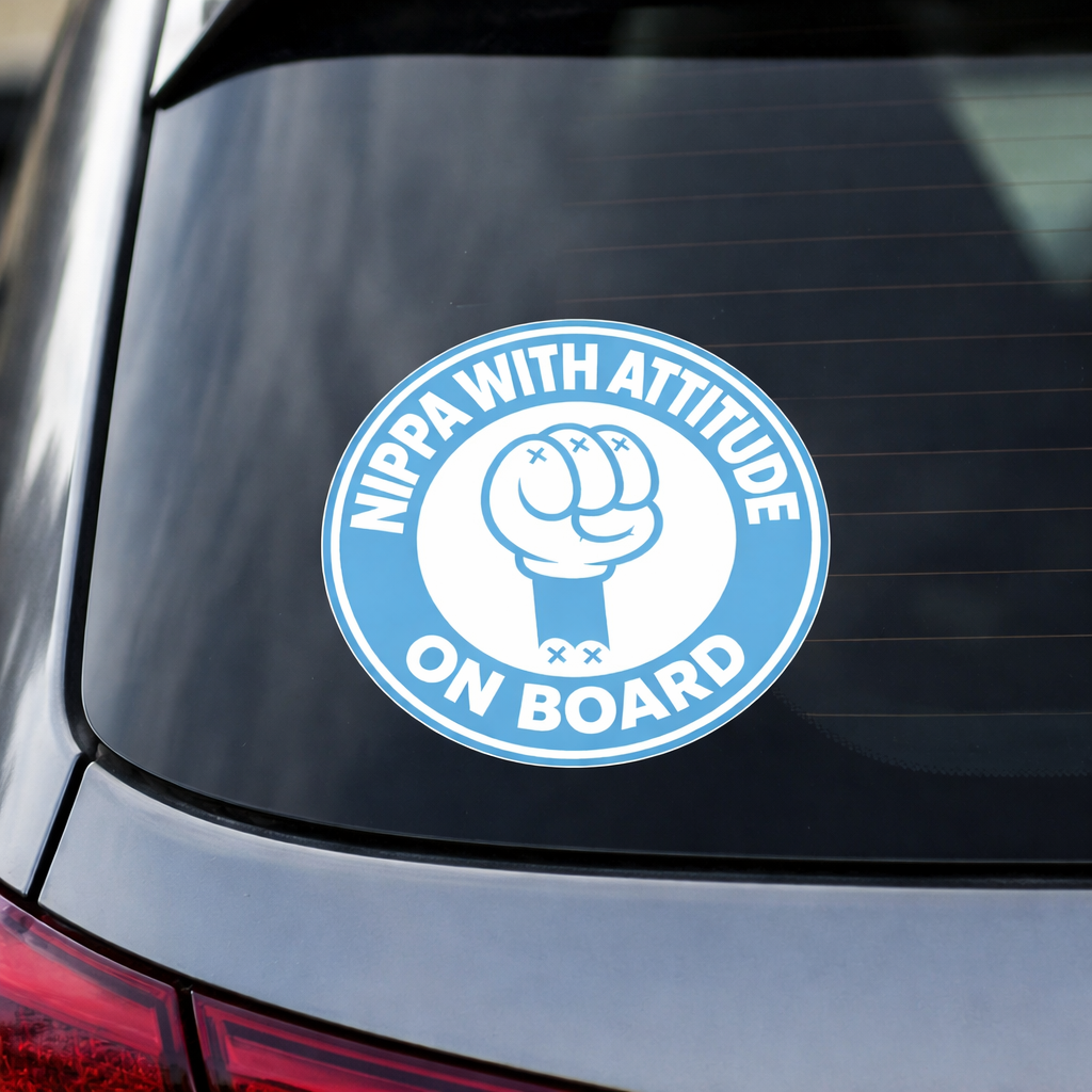 Nipper With Attitude Vinyl Sticker