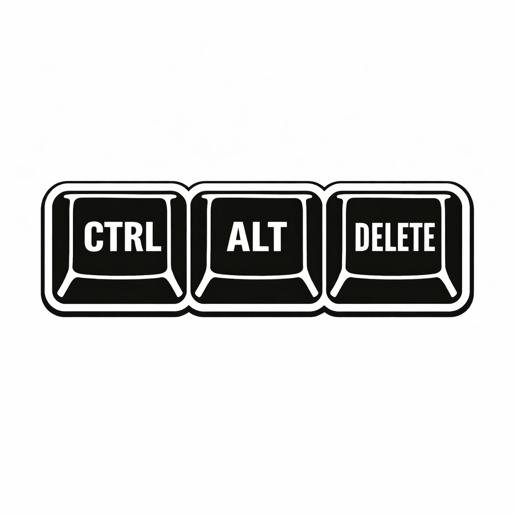 CTRL ALT DELETE Vinyl Sticker