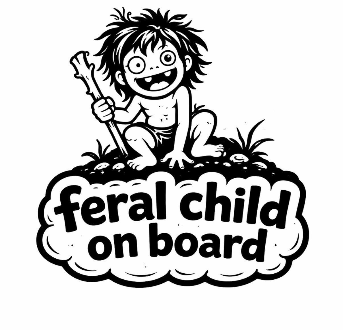 Feral Child On Board Vinyl Sticker