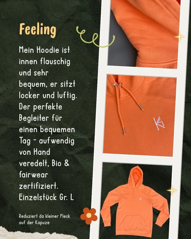 Colorful Abstract Art Hoodie L organic an fairwear