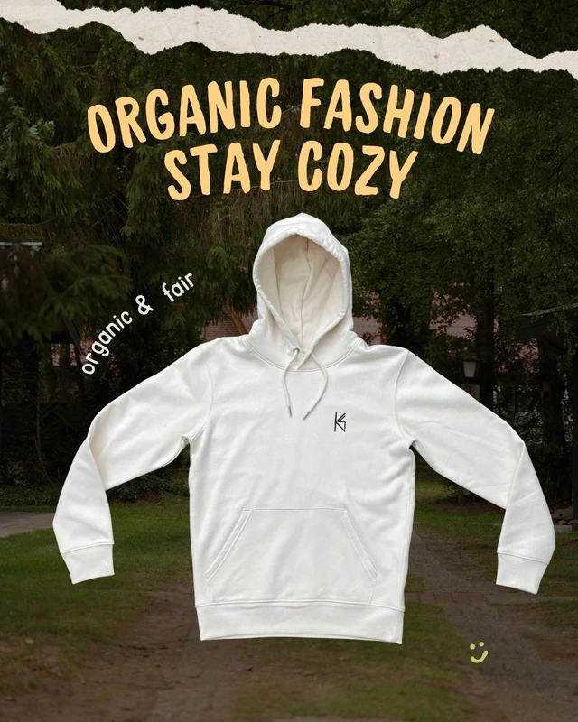 Organic Cotton Hoodie cream M organic and fairwear