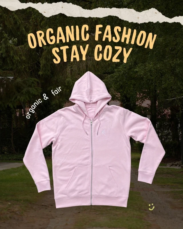 Organic Cotton Hoodie Pink organic and sustainable