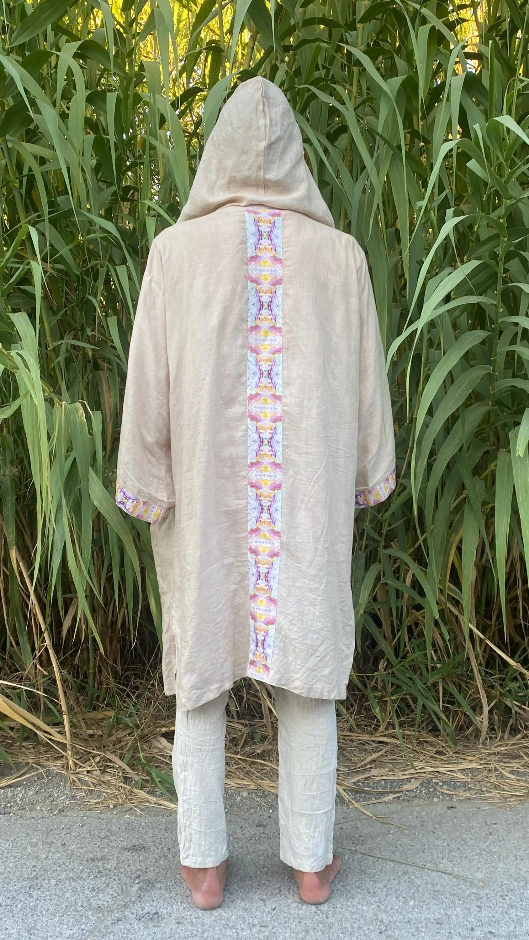  organic and fairwear Exclusive Artisan Kimono beige
