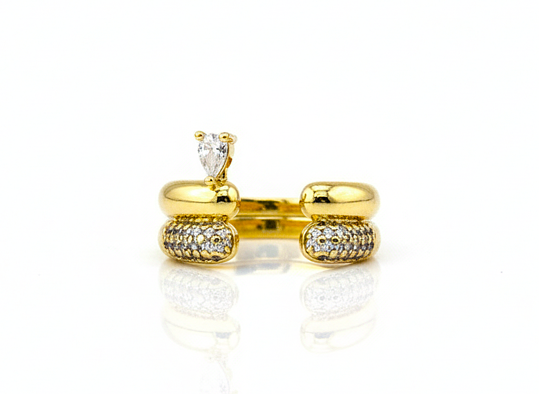 Gold Plated Adjustable Ring