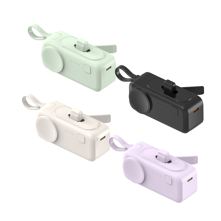 PY016 PowerStick 5000mAh: 3-in-1 Portable Charger with Built-In Lightning/Type-C & Hands-Free Stand