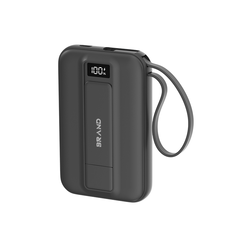 Magnetic Wireless Charging Power Bank With Built-in Cable & Kickstand PY019