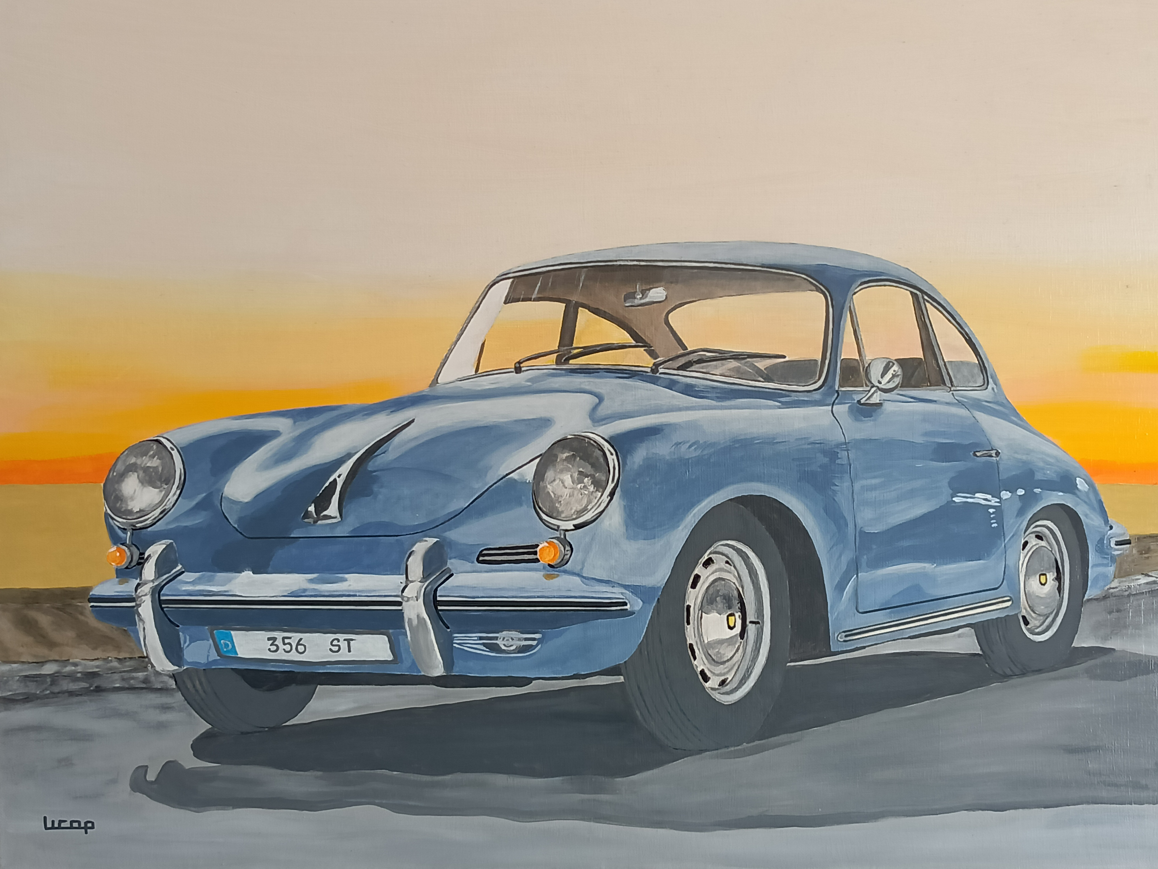 Porsche bleu
