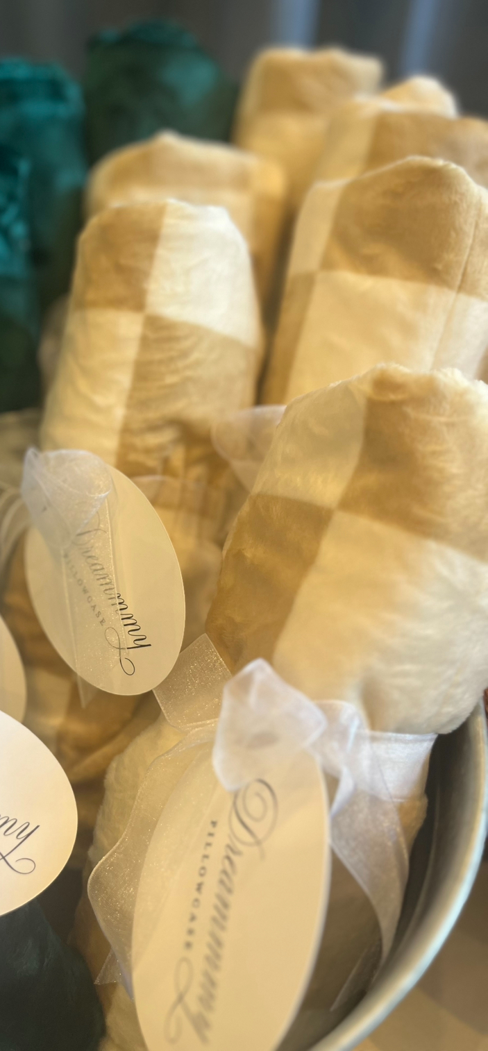 Brown Gingham Pillowcase