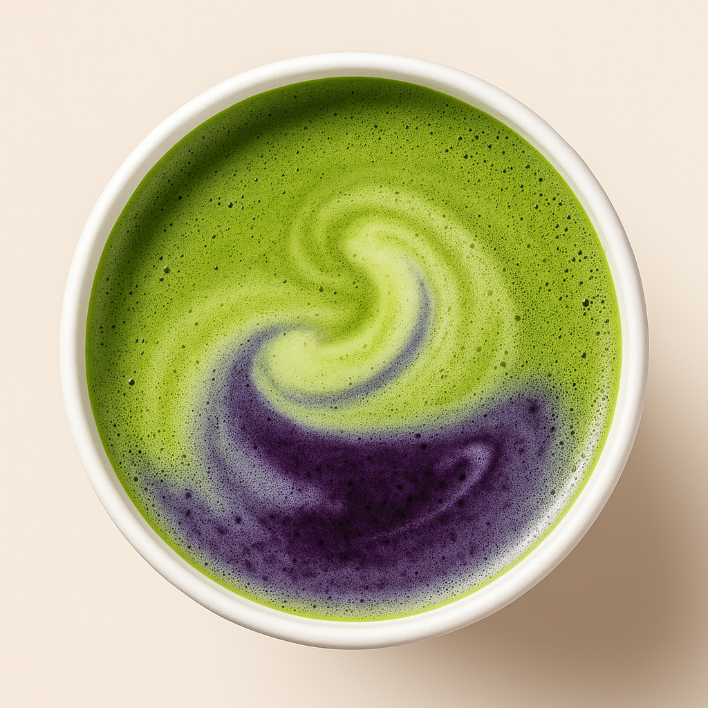 Blueberry Matcha Latte