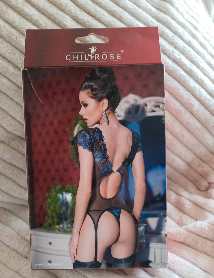 Guêpière lingerie noir et bleu plusieurs tailles disponibles 