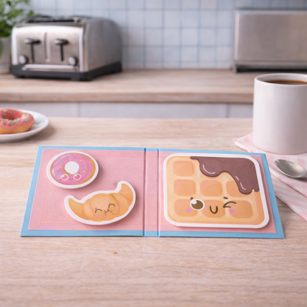 carnet avec post-it Petit Déjeuner Gourmand