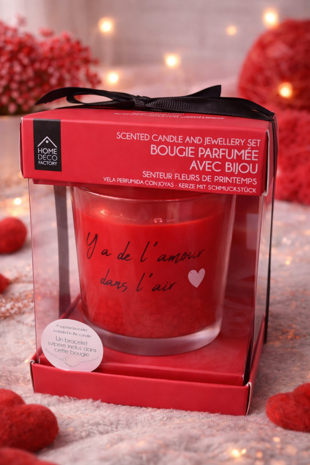 Bougie parfumée et bijou (senteur fleurs de printemps )