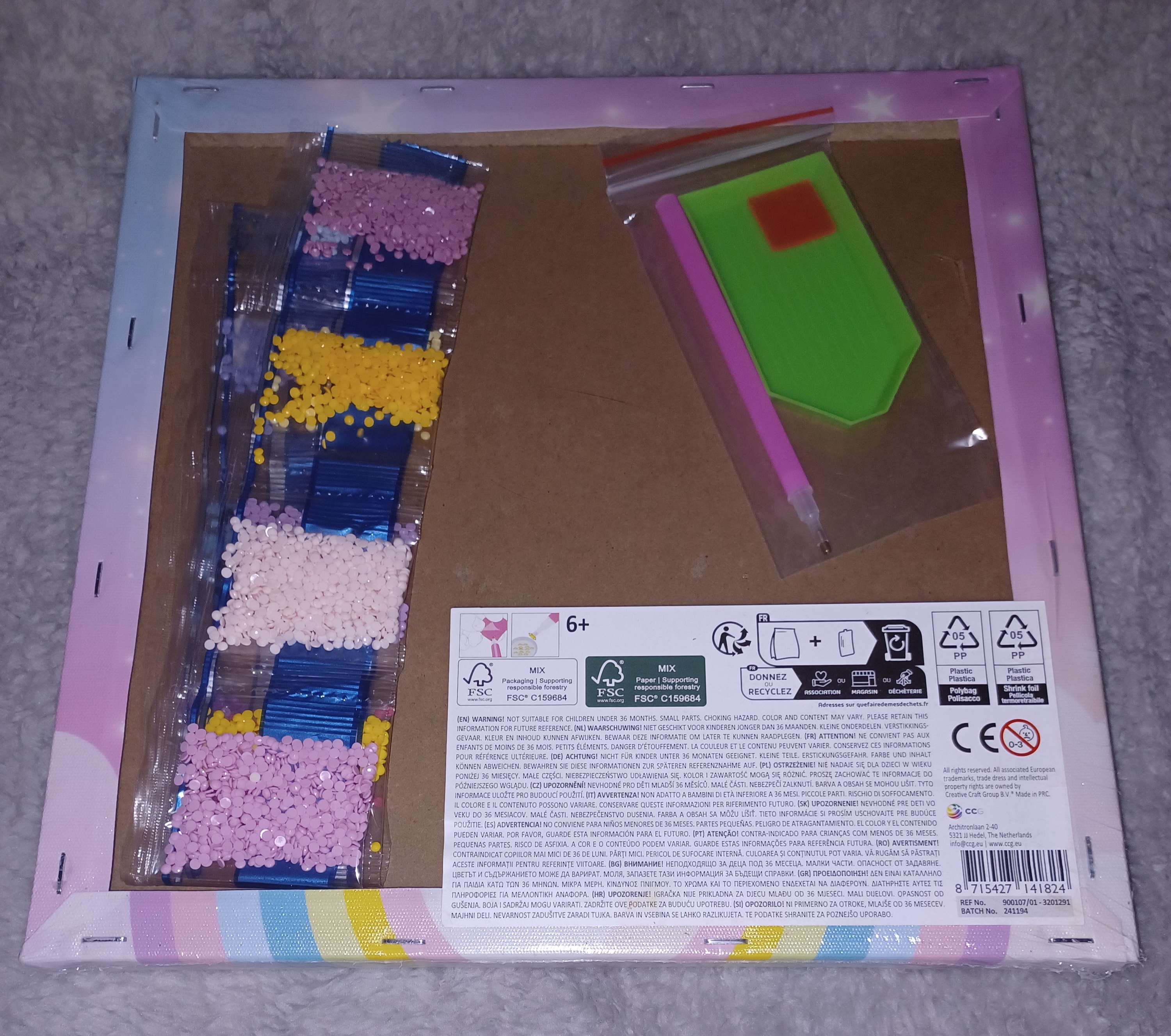 tableau diamond painting licorne