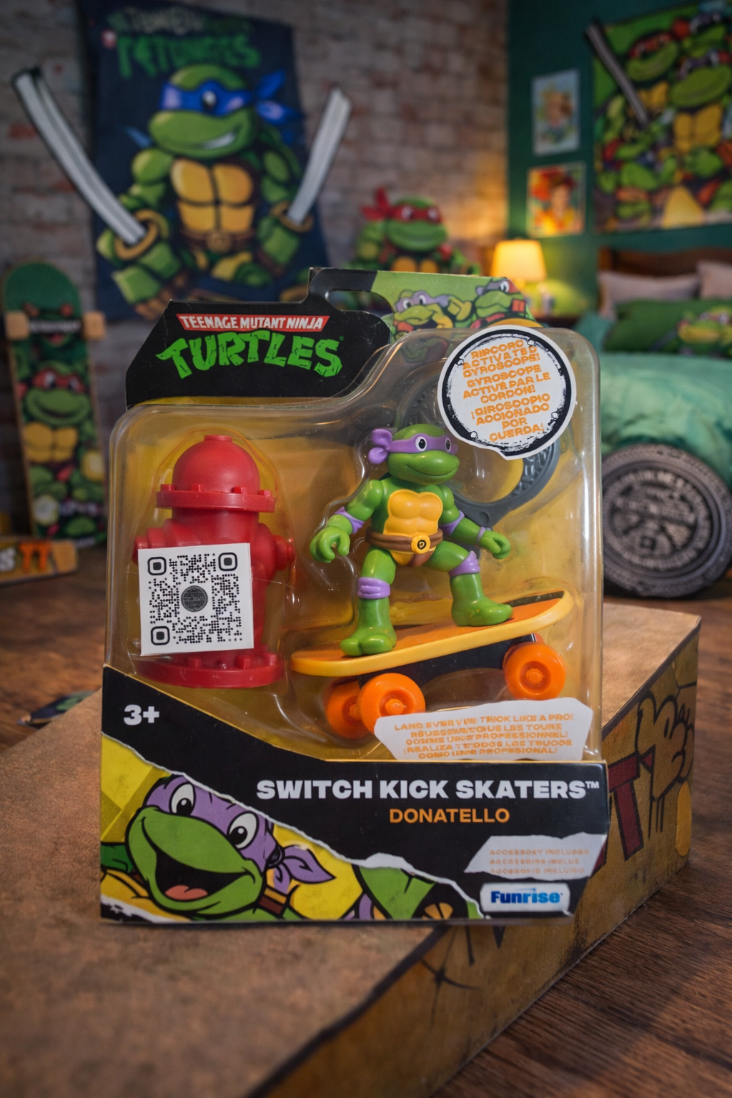 Figurine Donatello ou Michelangelo Switch Kick Skaters