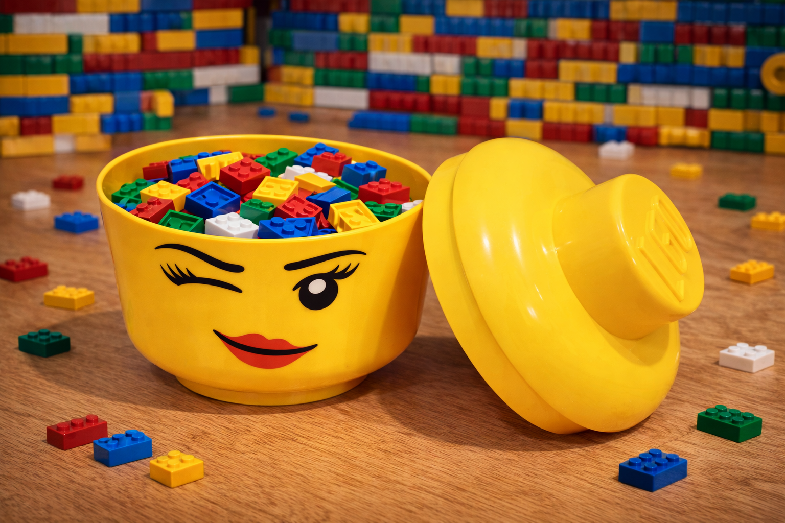 Boîte de rangement mini tête LEGO