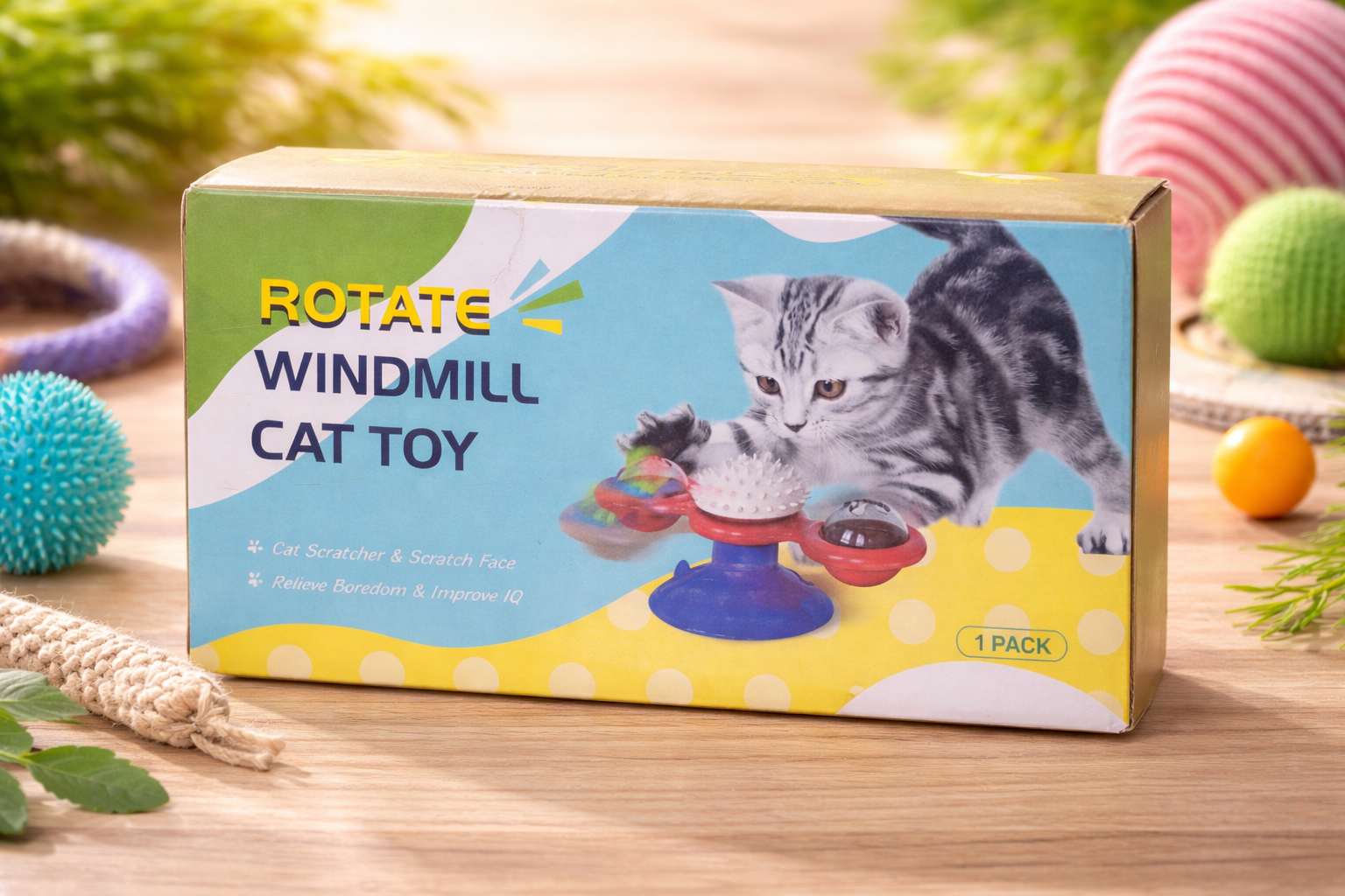 Jouet Chat Moulin Rotatif