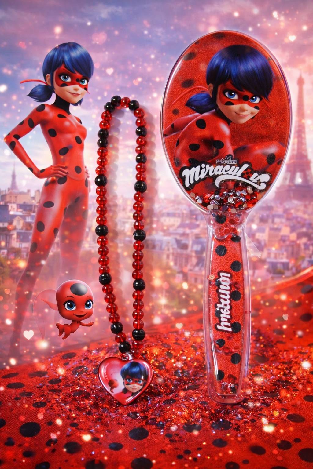 Brosse et Collier Miraculous Ladybug