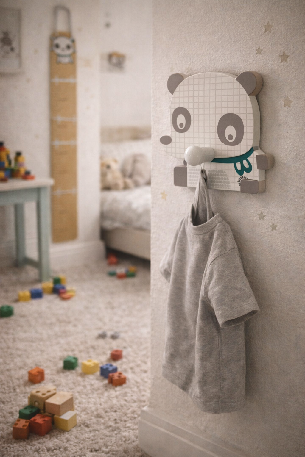 ensemble Toise murale + patère  panda