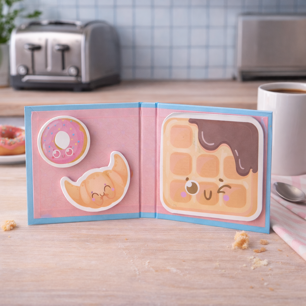 carnet avec post-it Petit Déjeuner Gourmand