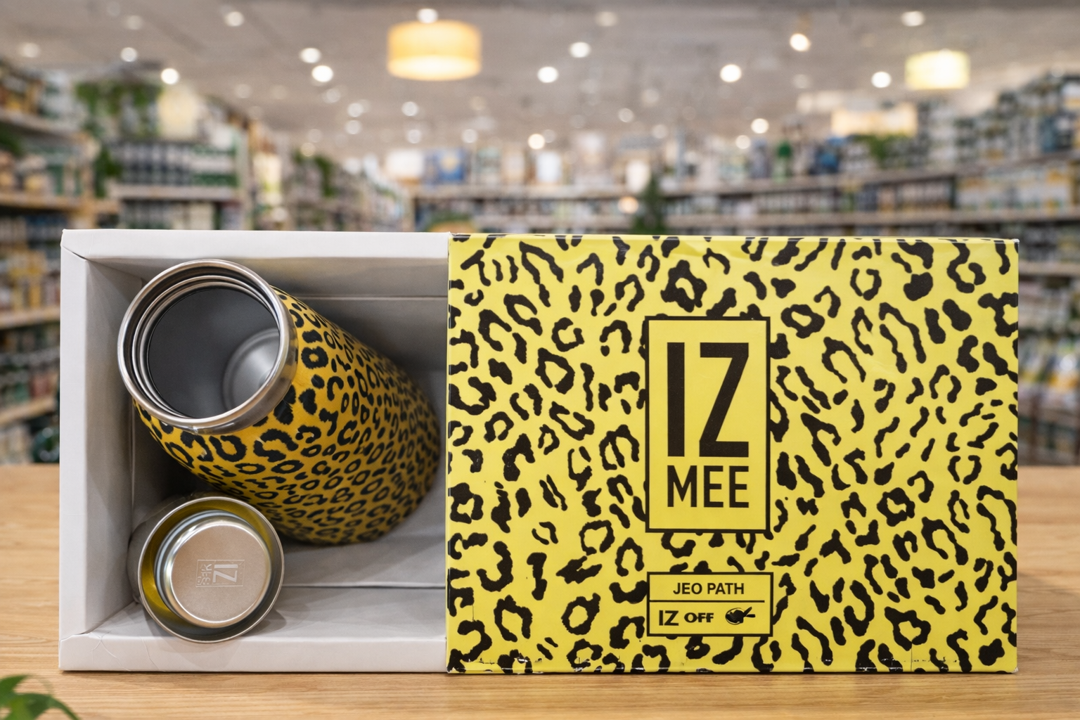 Bouteille isotherme IZ MEE à motif léopard