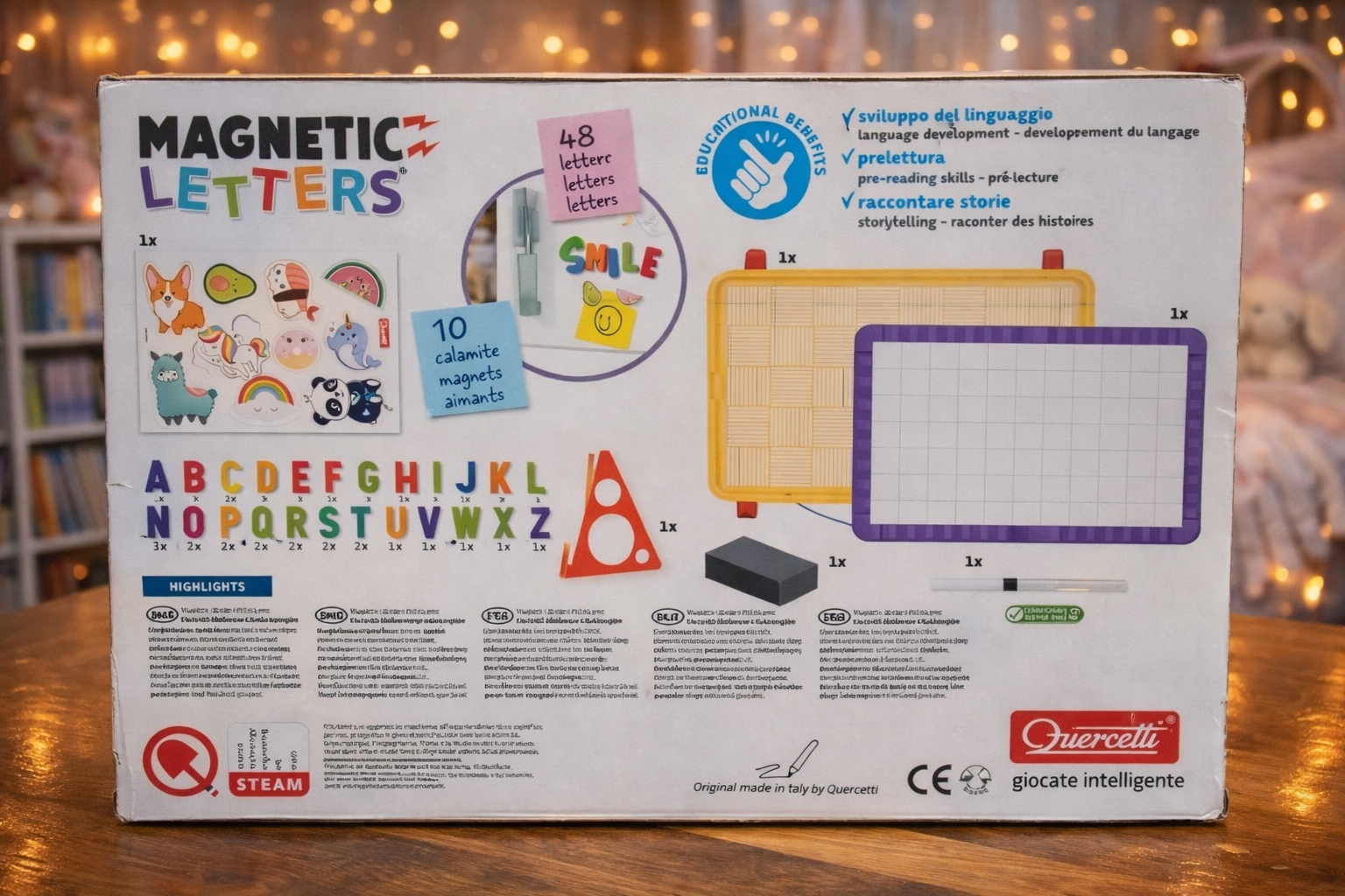 mallette Tableau avec lettres magnétiques Quercetti