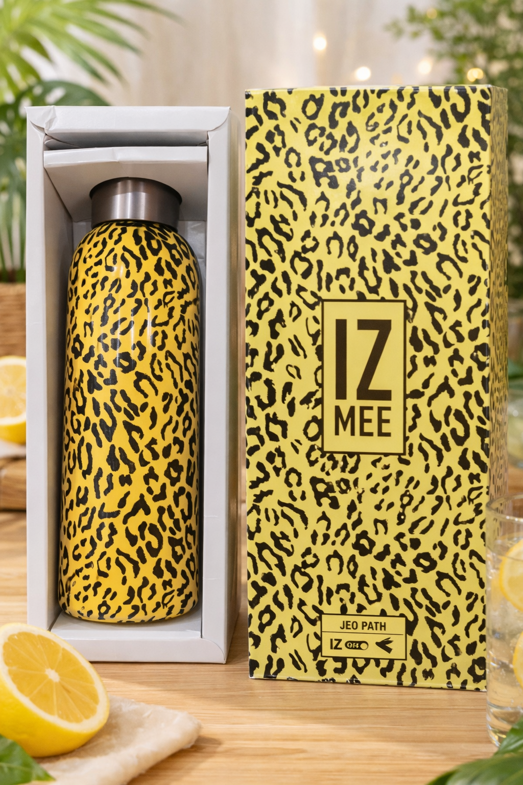 Bouteille isotherme IZ MEE à motif léopard