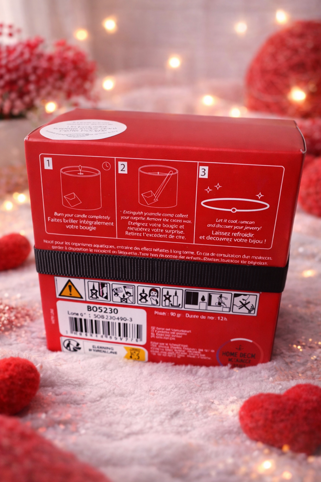 Bougie parfumée et bijou (senteur fleurs de printemps )