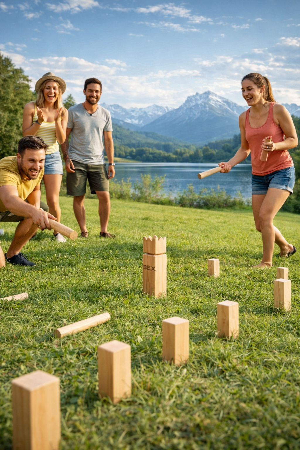 Kubb en bois de pin