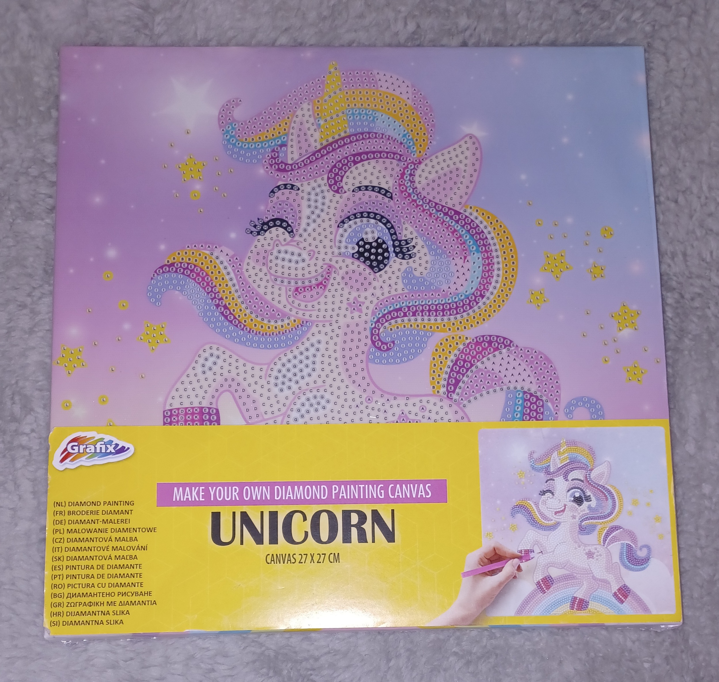 tableau diamond painting licorne