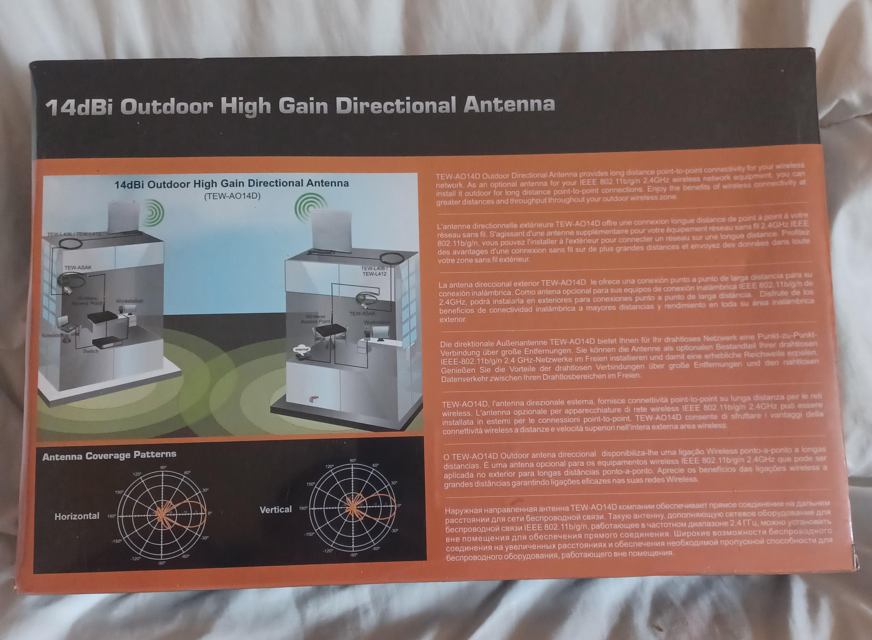 Antenne directionnelle extérieure haute puissance 14dBi