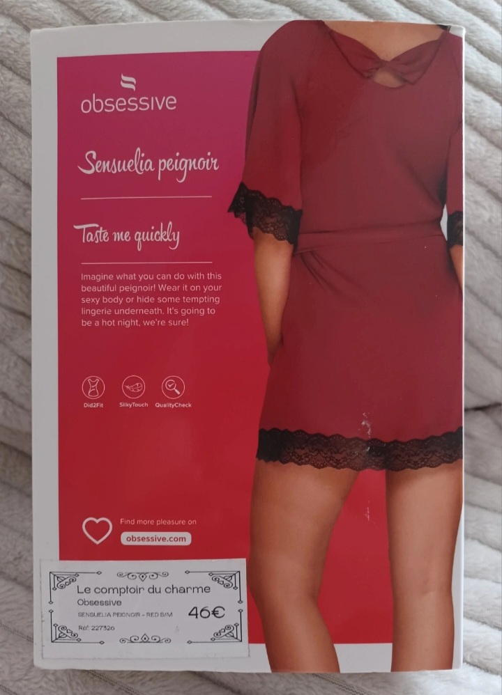 Peignoir sexy rouge taille S/M