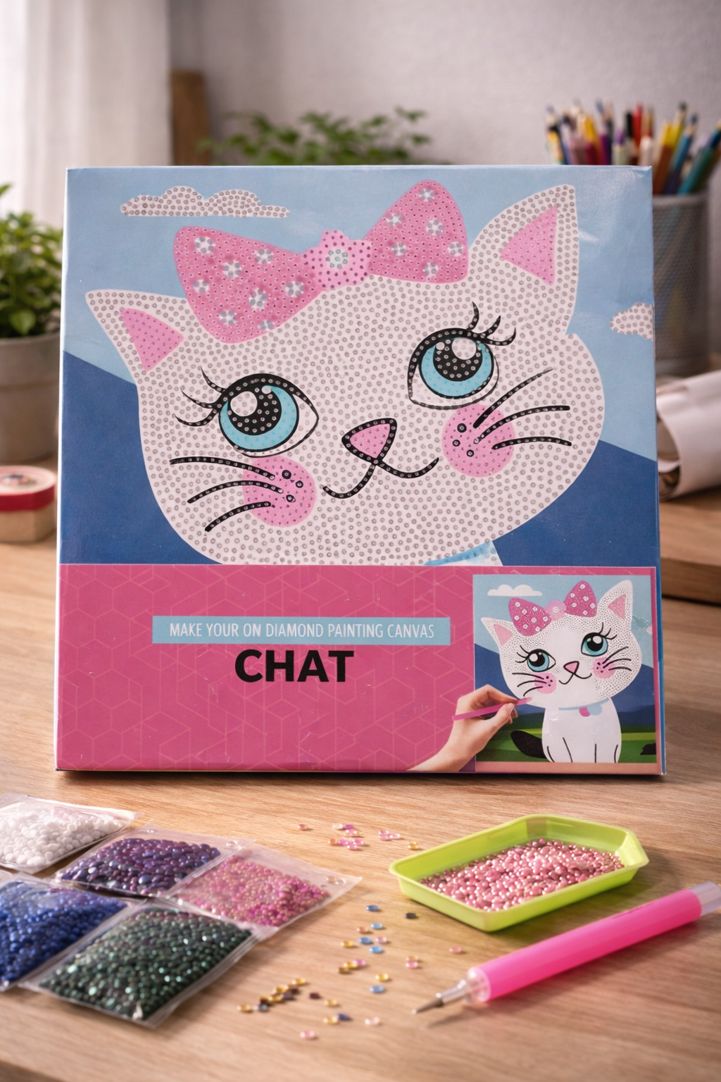 Tableau diamond painting Chat