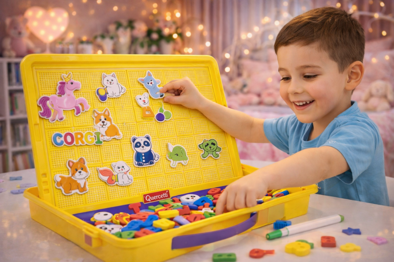 mallette Tableau avec lettres magnétiques Quercetti