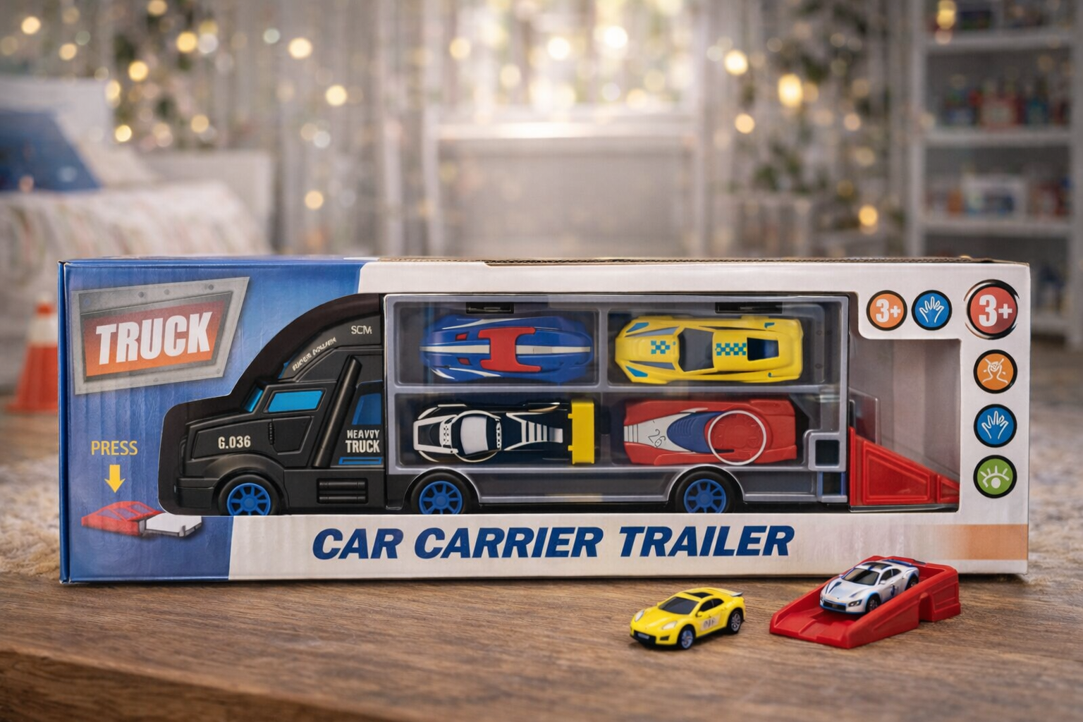 Camion Porte-Voitures Métal avec 1 lanceur