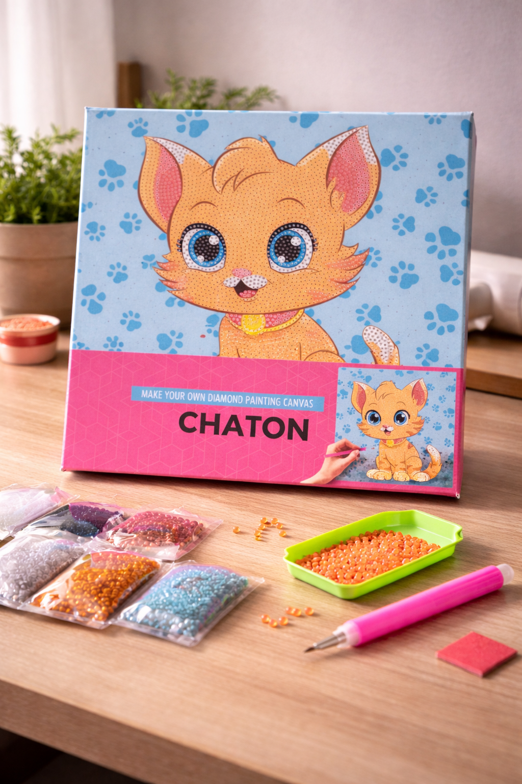 tableau Diamond Painting Chaton
