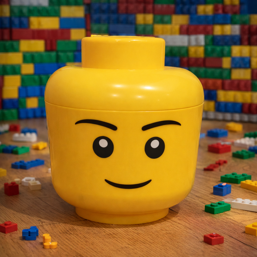 Boîte de rangement mini tête LEGO