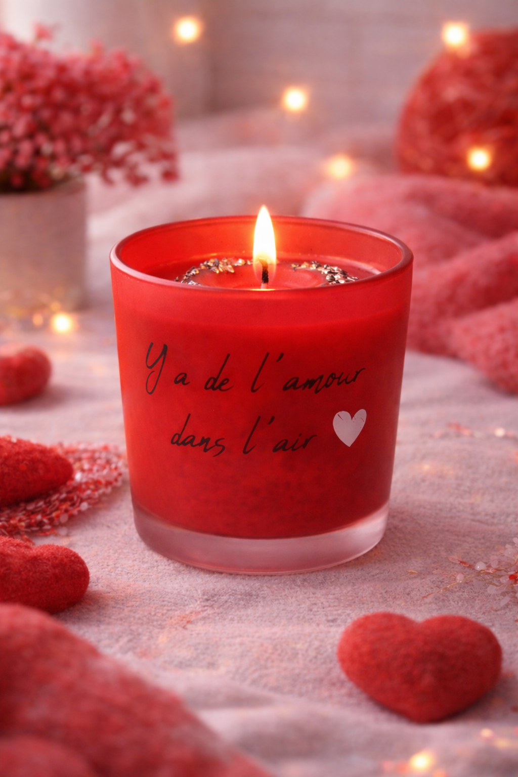 Bougie parfumée et bijou (senteur fleurs de printemps )